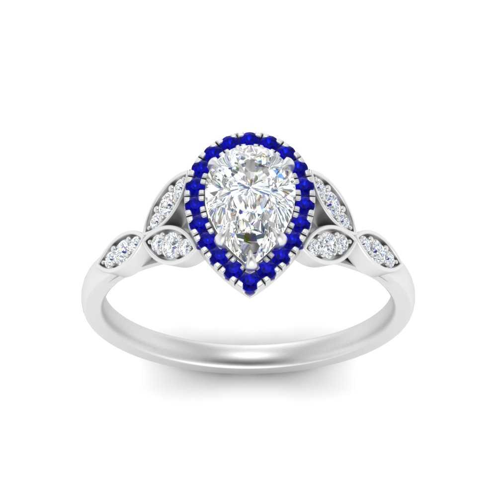 leaves-pear-shaped-halo-diamond-engagement-ring-with-sapphire-in-white-gold-FD9827PERGSABLANGLE5-NL-WG.jpg?v=1770891269