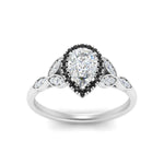 Load image into Gallery viewer, leaves-pear-shaped-halo-engagement-ring-with-black-diamond-in-white-gold-FD9827PERGBLACKANGLE5-NL-WG.jpg?v=1770891269