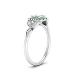 Load image into Gallery viewer, leaves-princess-cut-halo-diamond-engagement-ring-with-emerald-in-white-gold-FD9827PRRGEMGRANGLE2-NL-WG.jpg?v=1770891286