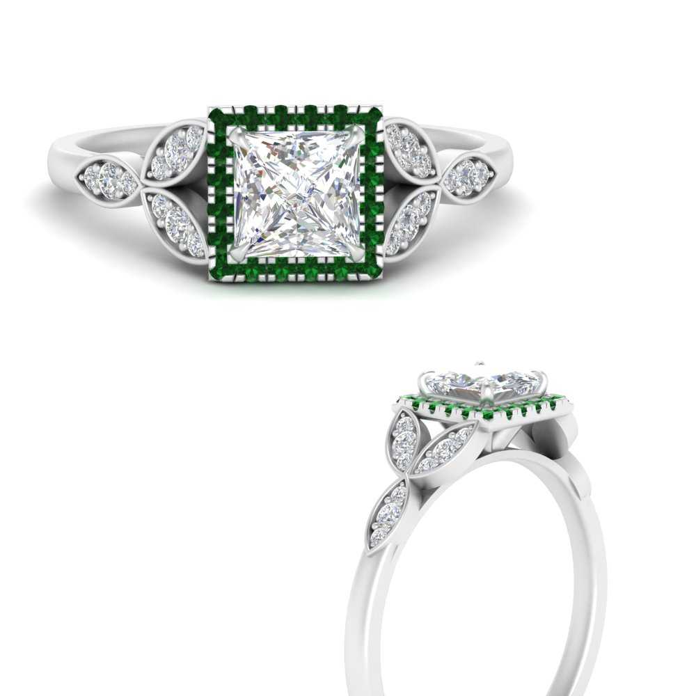 leaves-princess-cut-halo-diamond-engagement-ring-with-emerald-in-white-gold-FD9827PRRGEMGRANGLE3-NL-WG.jpg?v=1770891286
