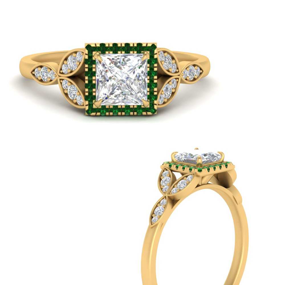 leaves-princess-cut-halo-diamond-engagement-ring-with-emerald-in-yellow-gold-FD9827PRRGEMGRANGLE3-NL-YG.jpg?v=1770891287