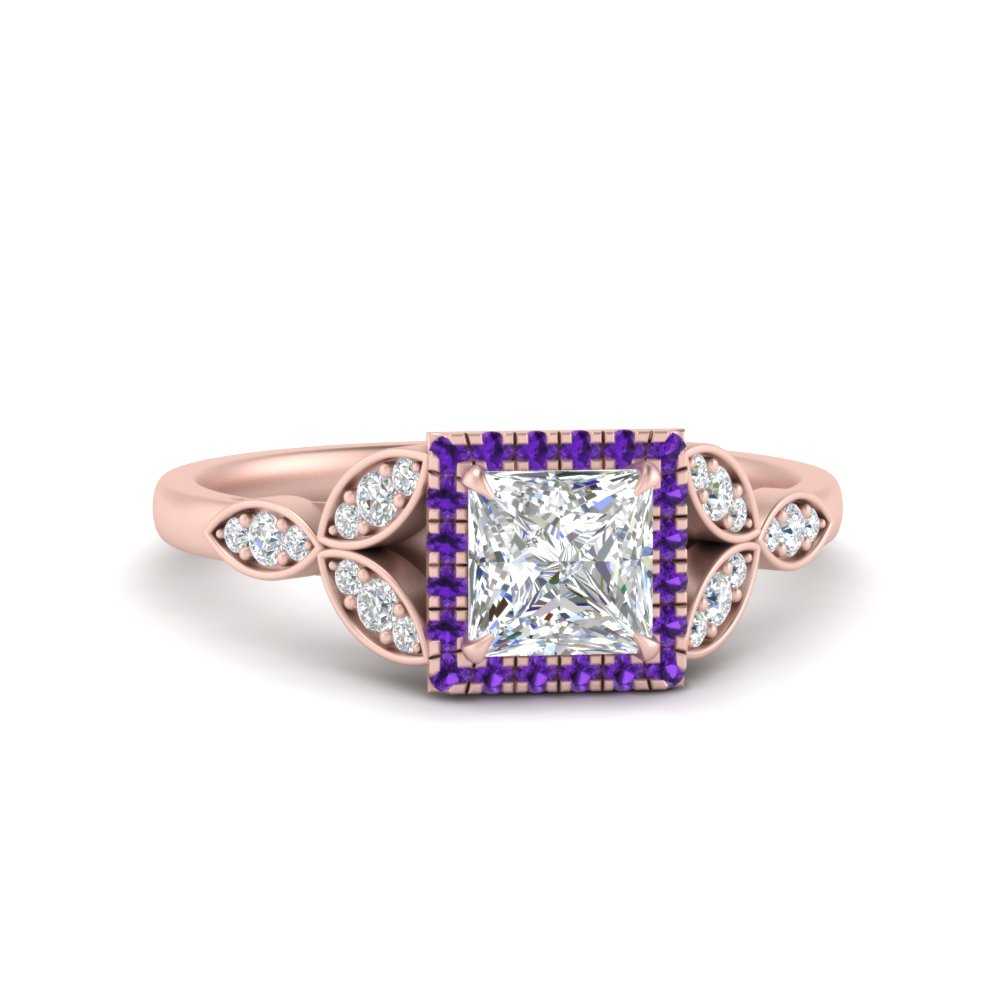 leaves-princess-cut-halo-diamond-engagement-ring-with-purple-topaz-in-rose-gold-FD9827PRRGVITO-NL-RG.jpg?v=1770891286