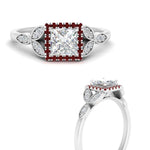 Load image into Gallery viewer, leaves-princess-cut-halo-diamond-engagement-ring-with-ruby-in-white-gold-FD9827PRRGRUDRANGLE3-NL-WG.jpg?v=1770891286
