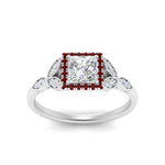 Load image into Gallery viewer, leaves-princess-cut-halo-diamond-engagement-ring-with-ruby-in-white-gold-FD9827PRRGRUDRANGLE5-NL-WG.jpg?v=1770891286