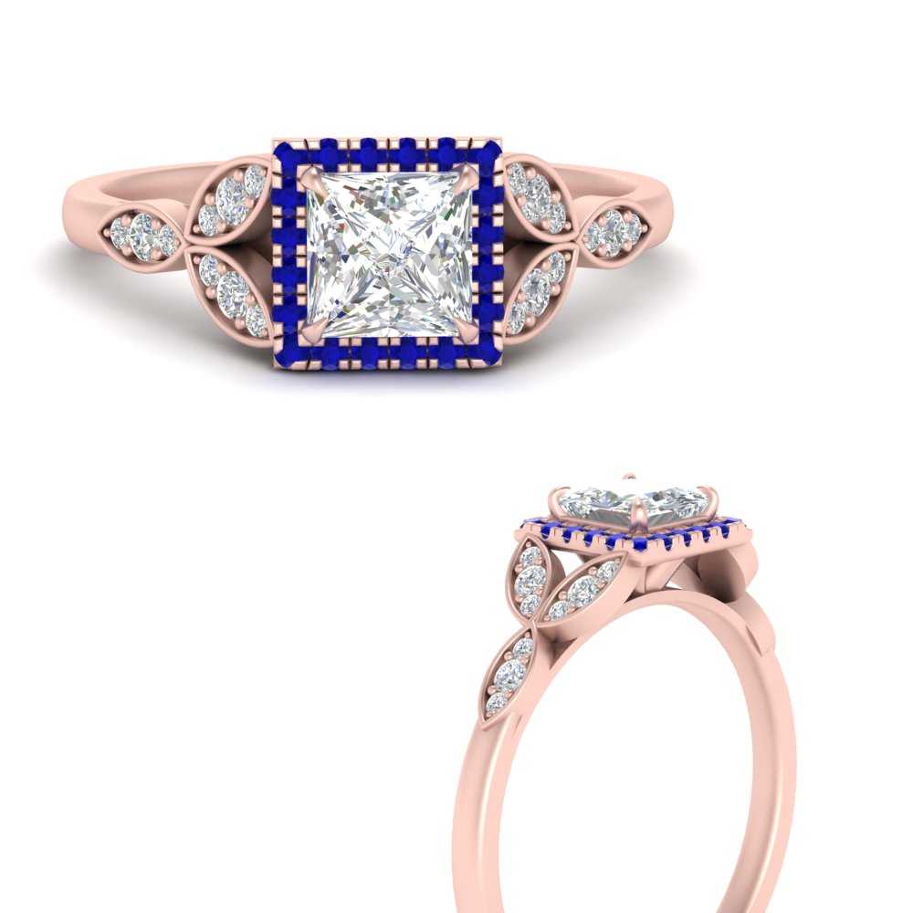 leaves-princess-cut-halo-diamond-engagement-ring-with-sapphire-in-rose-gold-FD9827PRRGSABLANGLE3-NL-RG.jpg?v=1770891286