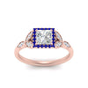 Load image into Gallery viewer, leaves-princess-cut-halo-diamond-engagement-ring-with-sapphire-in-rose-gold-FD9827PRRGSABLANGLE5-NL-RG_4c93ef38-cad3-4598-92db-dc5deeb46ee1.jpg?v=1770891397