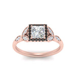 Load image into Gallery viewer, leaves-princess-cut-halo-engagement-ring-with-black-diamond-in-rose-gold-FD9827PRRGBLACKANGLE5-NL-RG.jpg?v=1770891286