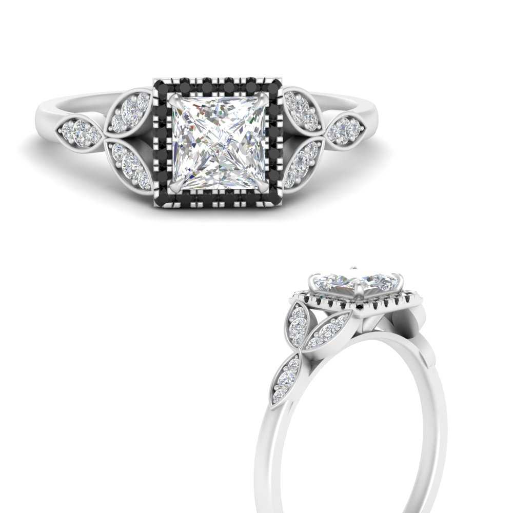 leaves-princess-cut-halo-engagement-ring-with-black-diamond-in-white-gold-FD9827PRRGBLACKANGLE3-NL-WG.jpg?v=1770891286
