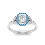 Load image into Gallery viewer, leaves-radiant-cut-halo-diamond-engagement-ring-with-blue-topaz-in-white-gold-FD9827RARGICBLTOANGLE5-NL-WG.jpg?v=1770891302