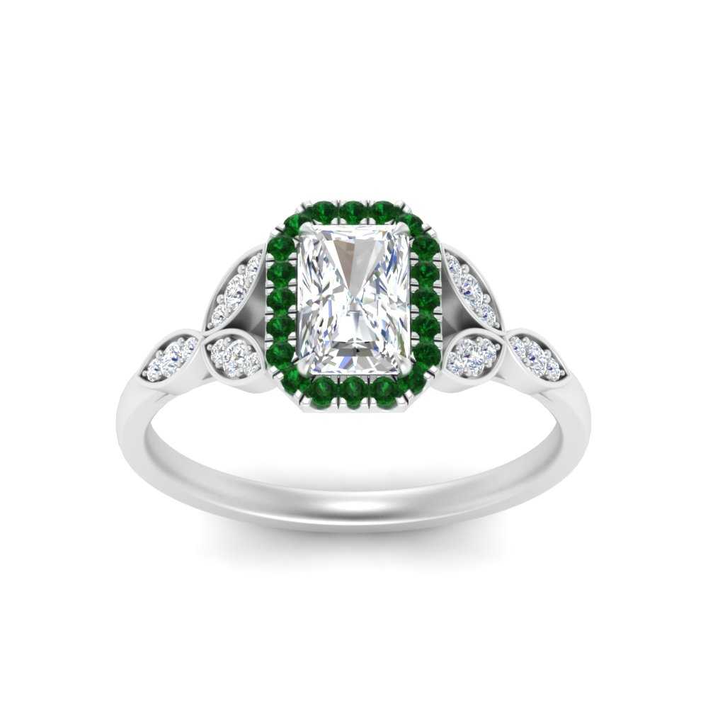 leaves-radiant-cut-halo-diamond-engagement-ring-with-emerald-in-white-gold-FD9827RARGEMGRANGLE5-NL-WG.jpg?v=1770891303