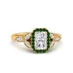 Load image into Gallery viewer, leaves-radiant-cut-halo-diamond-engagement-ring-with-emerald-in-yellow-gold-FD9827RARGEMGR-NL-YG.jpg?v=1770891303