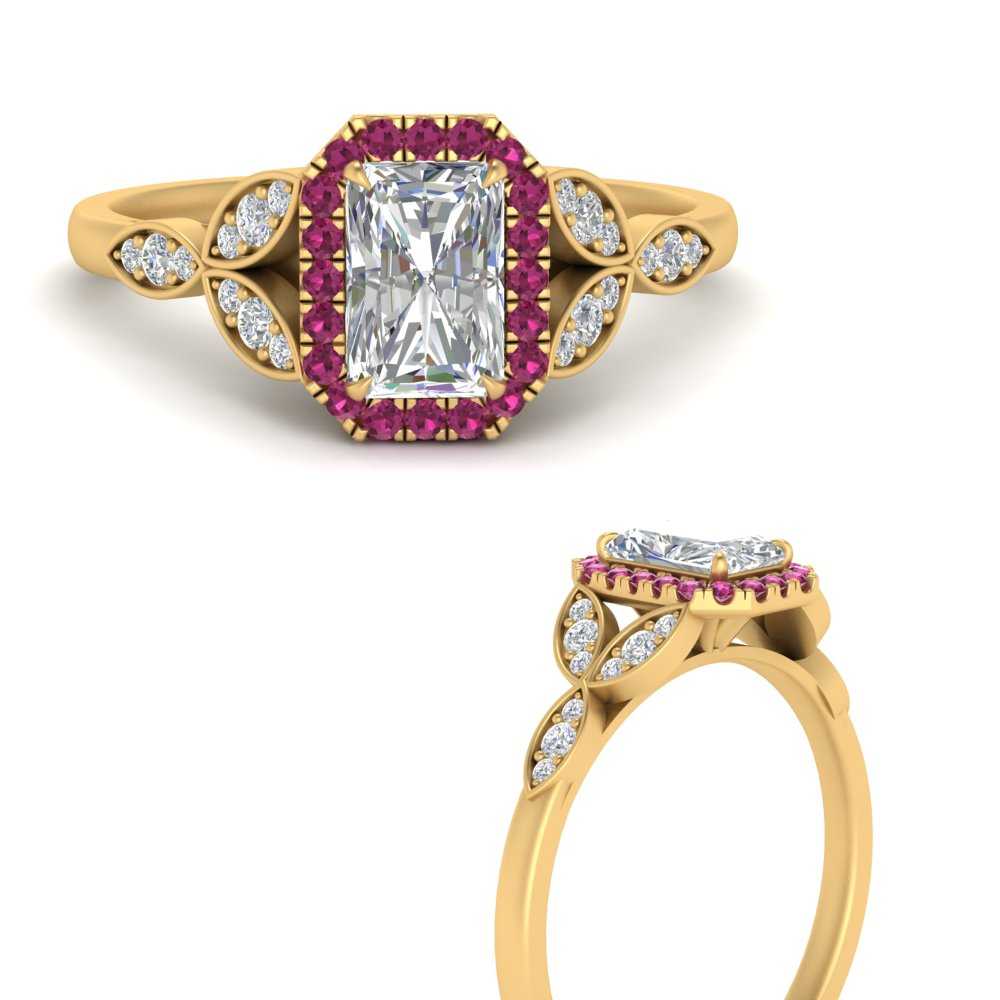 leaves-radiant-cut-halo-diamond-engagement-ring-with-pink-sapphire-in-yellow-gold-FD9827RARGSADRPIANGLE3-NL-YG.jpg?v=1770891303