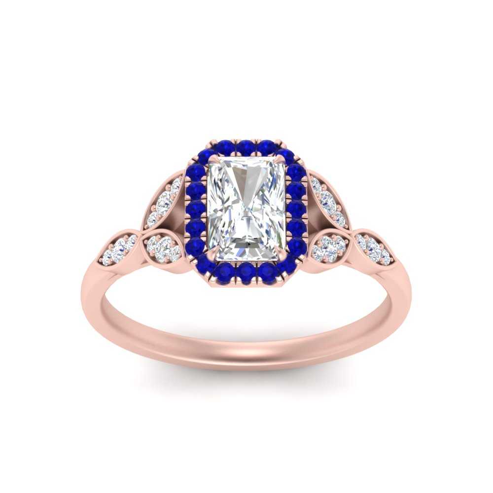 leaves-radiant-cut-halo-diamond-engagement-ring-with-sapphire-in-rose-gold-FD9827RARGSABLANGLE5-NL-RG.jpg?v=1770891302