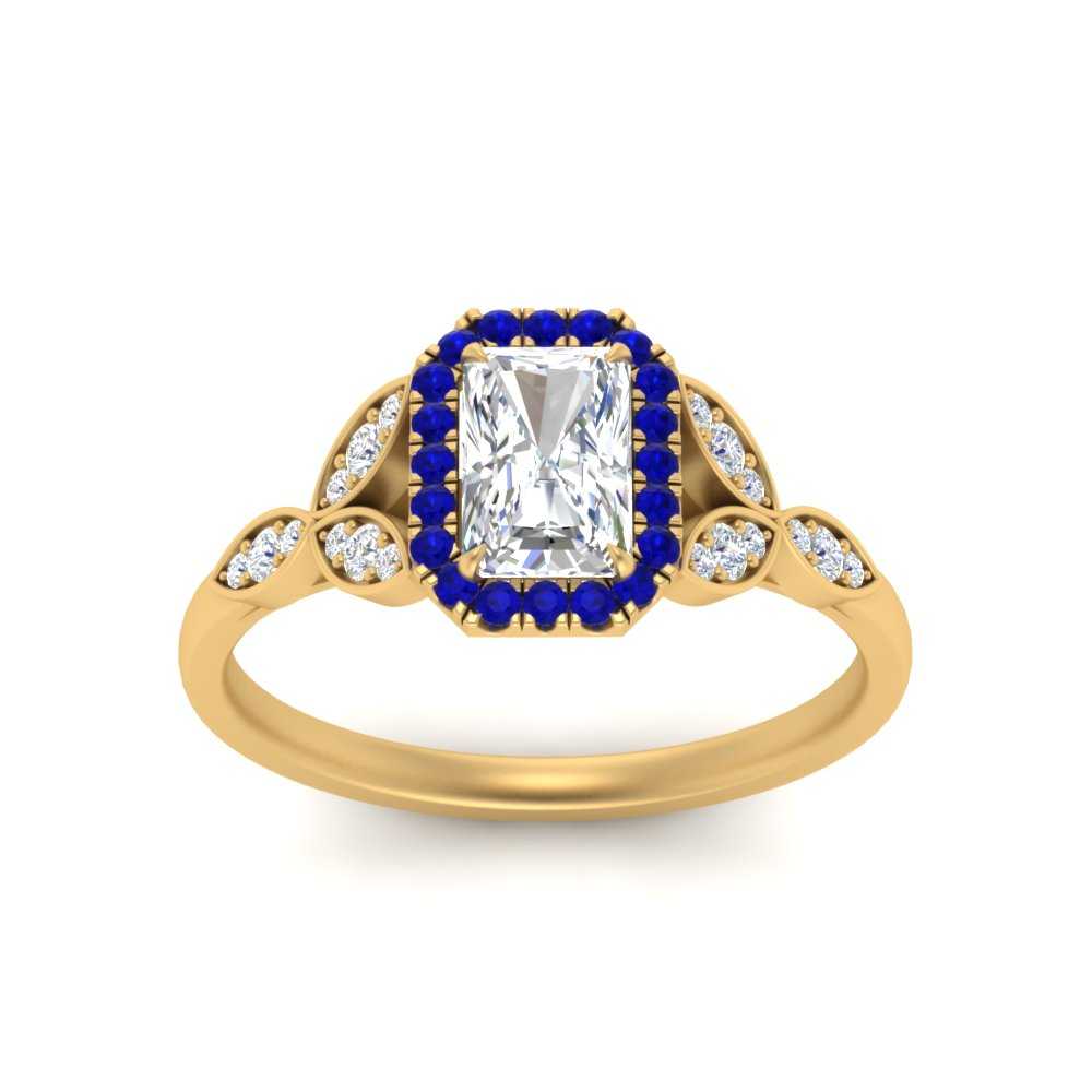 leaves-radiant-cut-halo-diamond-engagement-ring-with-sapphire-in-yellow-gold-FD9827RARGSABLANGLE5-NL-YG.jpg?v=1770891304
