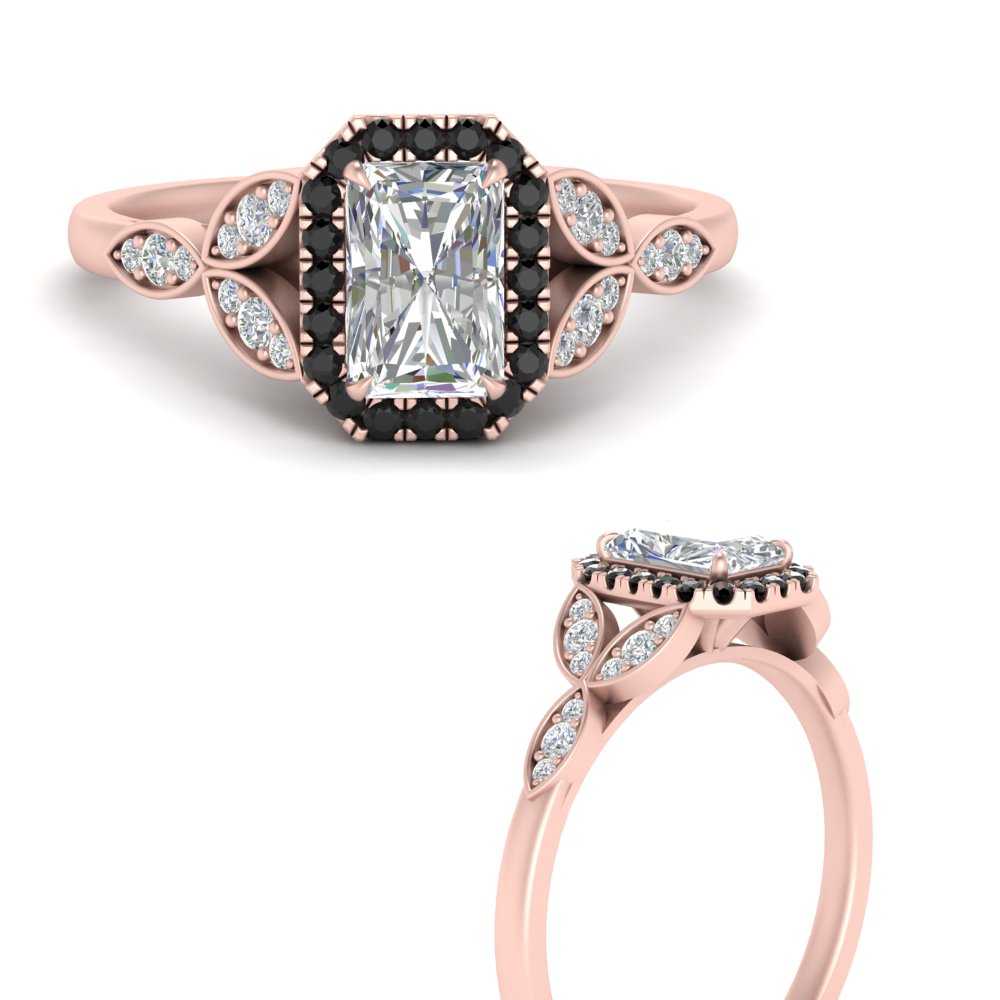 leaves-radiant-cut-halo-engagement-ring-with-black-diamond-in-rose-gold-FD9827RARGBLACKANGLE3-NL-RG.jpg?v=1770891304