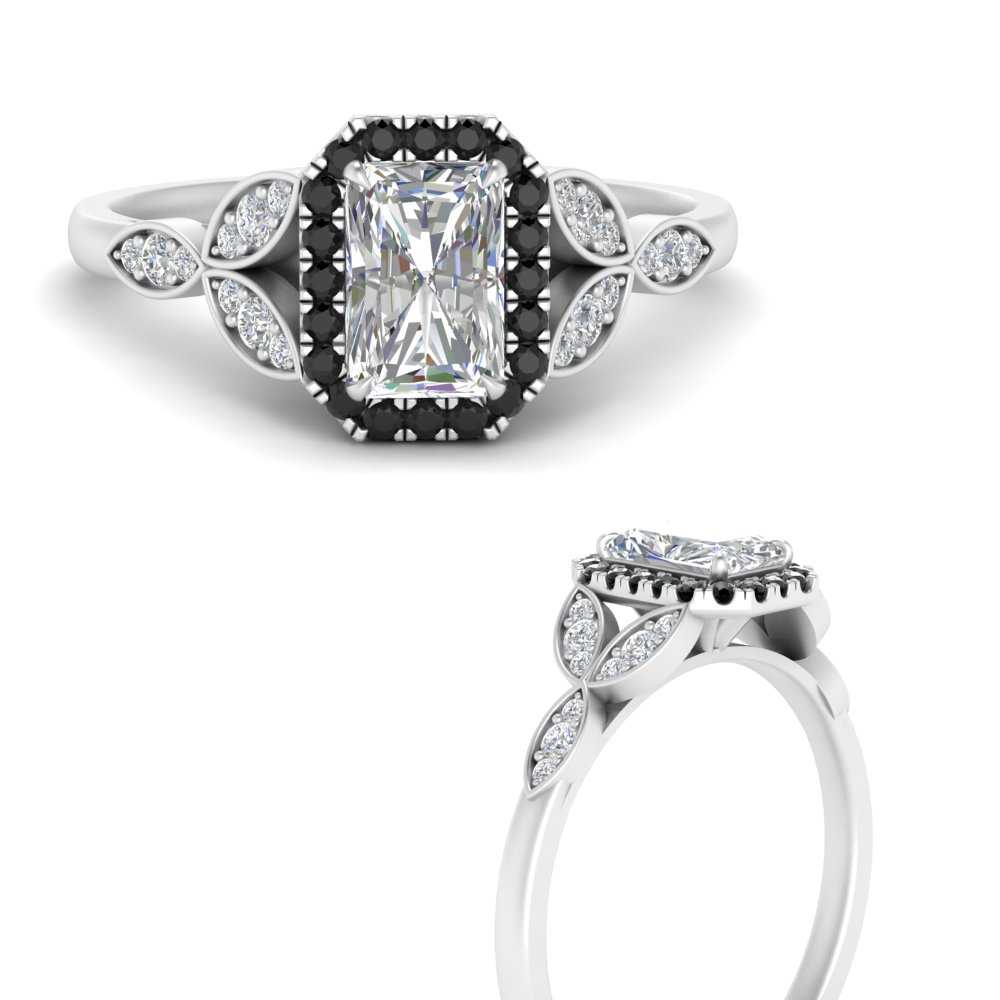 leaves-radiant-cut-halo-engagement-ring-with-black-diamond-in-white-gold-FD9827RARGBLACKANGLE3-NL-WG.jpg?v=1770891303