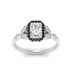 Load image into Gallery viewer, leaves-radiant-cut-halo-engagement-ring-with-black-diamond-in-white-gold-FD9827RARGBLACKANGLE5-NL-WG.jpg?v=1770891302