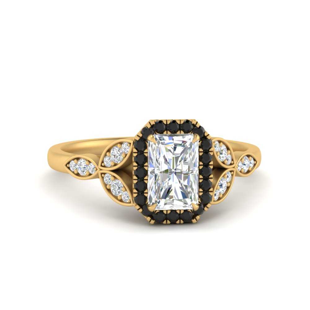 leaves-radiant-cut-halo-engagement-ring-with-black-diamond-in-yellow-gold-FD9827RARGBLACK-NL-YG.jpg?v=1770891302
