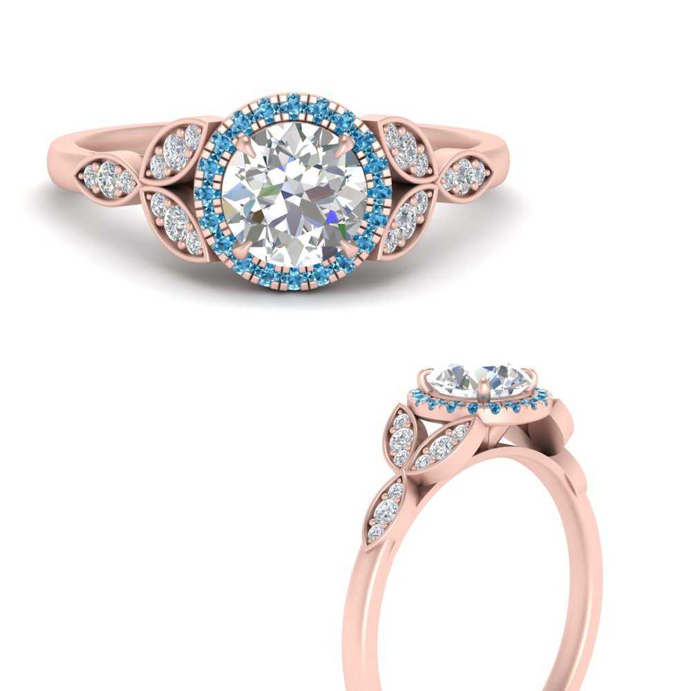 leaves-round-cut-halo-diamond-engagement-ring-with-blue-topaz-in-rose-gold-FD9827RORGICBLTOANGLE3-NL-RG.jpg?v=1770891318