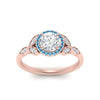 Load image into Gallery viewer, leaves-round-cut-halo-diamond-engagement-ring-with-blue-topaz-in-rose-gold-FD9827RORGICBLTOANGLE5-NL-RG.jpg?v=1770891318
