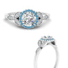 Load image into Gallery viewer, leaves-round-cut-halo-diamond-engagement-ring-with-blue-topaz-in-white-gold-FD9827RORGICBLTOANGLE3-NL-WG.jpg?v=1770891318