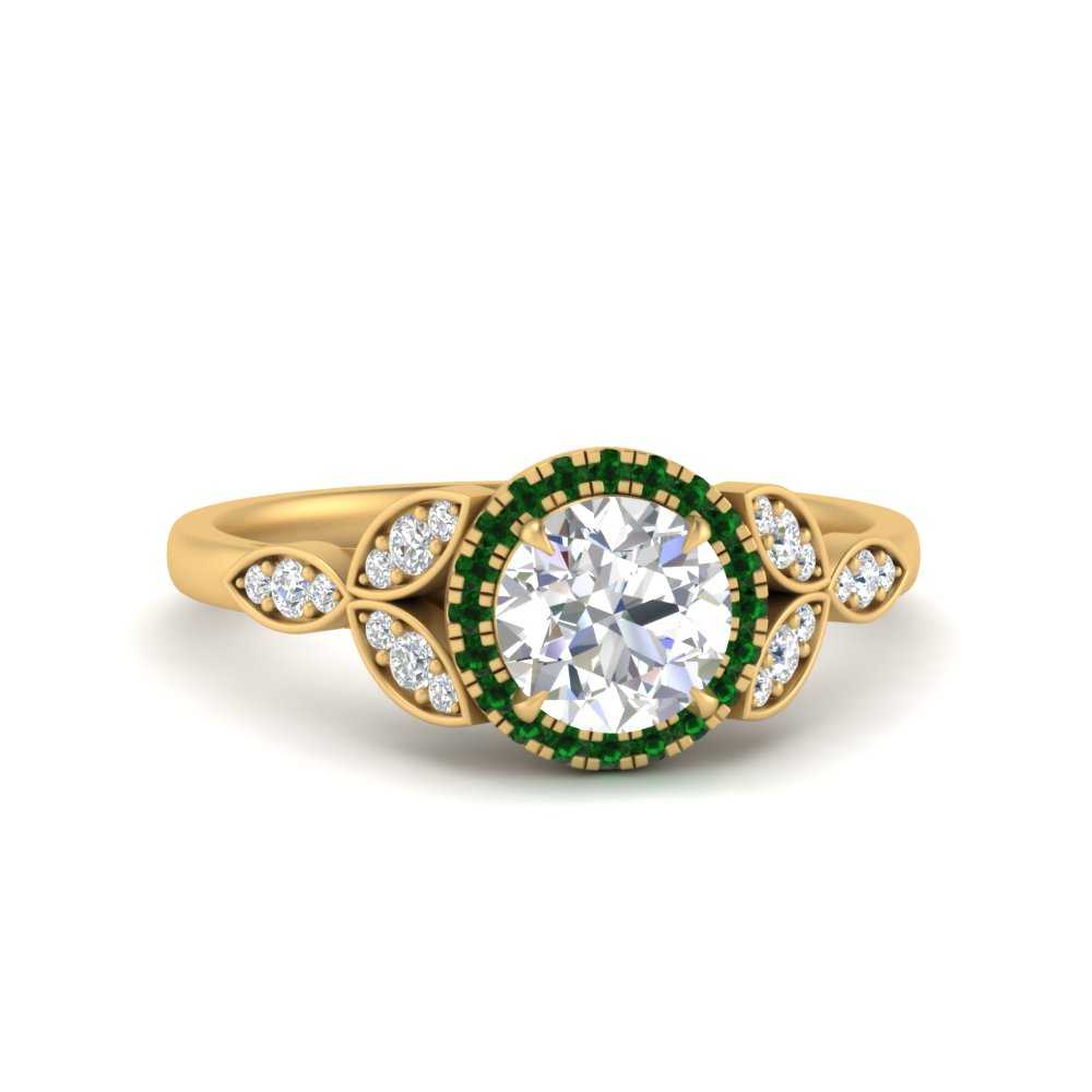 leaves-round-cut-halo-diamond-engagement-ring-with-emerald-in-yellow-gold-FD9827RORGEMGR-NL-YG.jpg?v=1770891318