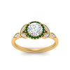 Load image into Gallery viewer, leaves-round-cut-halo-diamond-engagement-ring-with-emerald-in-yellow-gold-FD9827RORGEMGRANGLE5-NL-YG.jpg?v=1770891318