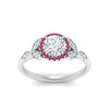 Load image into Gallery viewer, leaves-round-cut-halo-diamond-engagement-ring-with-pink-sapphire-in-white-gold-FD9827RORGSADRPIANGLE5-NL-WG.jpg?v=1770891318