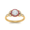 Load image into Gallery viewer, leaves-round-cut-halo-diamond-engagement-ring-with-pink-sapphire-in-yellow-gold-FD9827RORGSADRPIANGLE5-NL-YG.jpg?v=1770891317