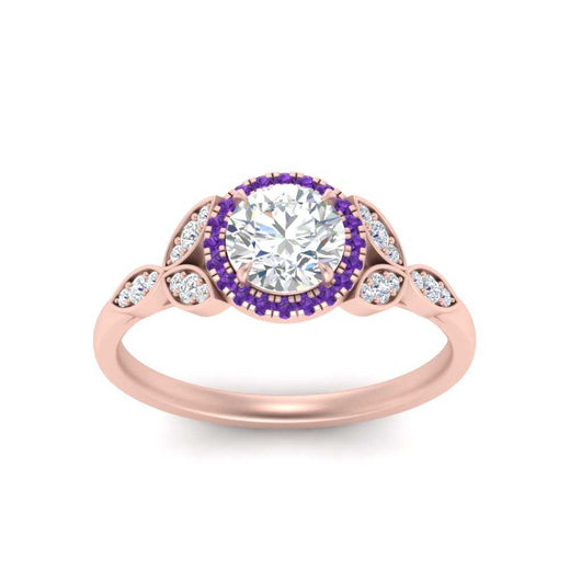 leaves-round-cut-halo-diamond-engagement-ring-with-purple-topaz-in-rose-gold-FD9827RORGVITOANGLE5-NL-RG.jpg?v=1770891318
