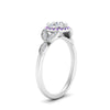 Load image into Gallery viewer, leaves-round-cut-halo-diamond-engagement-ring-with-purple-topaz-in-white-gold-FD9827RORGVITOANGLE2-NL-WG.jpg?v=1770891318