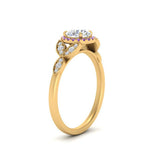 Load image into Gallery viewer, leaves-round-cut-halo-diamond-engagement-ring-with-purple-topaz-in-yellow-gold-FD9827RORGVITOANGLE2-NL-YG.jpg?v=1770891318
