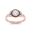 Load image into Gallery viewer, leaves-round-cut-halo-diamond-engagement-ring-with-ruby-in-rose-gold-FD9827RORGRUDRANGLE5-NL-RG.jpg?v=1770891318