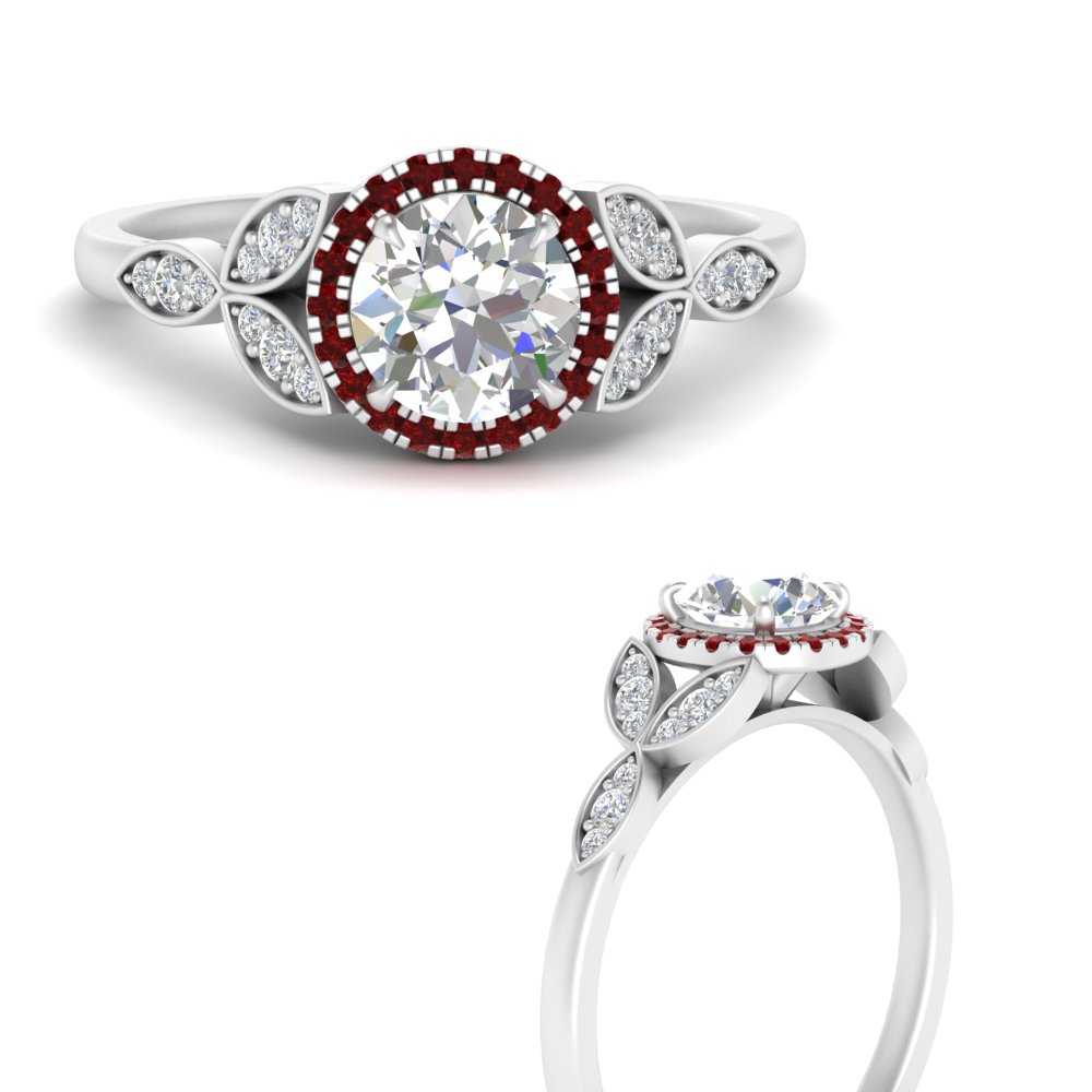 leaves-round-cut-halo-diamond-engagement-ring-with-ruby-in-white-gold-FD9827RORGRUDRANGLE3-NL-WG.jpg?v=1770891318