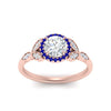 Load image into Gallery viewer, leaves-round-cut-halo-diamond-engagement-ring-with-sapphire-in-rose-gold-FD9827RORGSABLANGLE5-NL-RG.jpg?v=1770891318