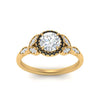 Load image into Gallery viewer, leaves-round-cut-halo-engagement-ring-with-black-diamond-in-yellow-gold-FD9827RORGBLACKANGLE5-NL-YG.jpg?v=1770891318