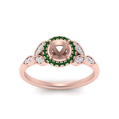 leaves-semi-mount-halo-diamond-engagement-ring-with-emerald-in-rose-gold-FD9827SMRGEMGRANGLE5-NL-RG.jpg?v=1770891422