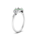 Load image into Gallery viewer, leaves-semi-mount-halo-diamond-engagement-ring-with-emerald-in-white-gold-FD9827SMRGEMGRANGLE2-NL-WG.jpg?v=1770891423