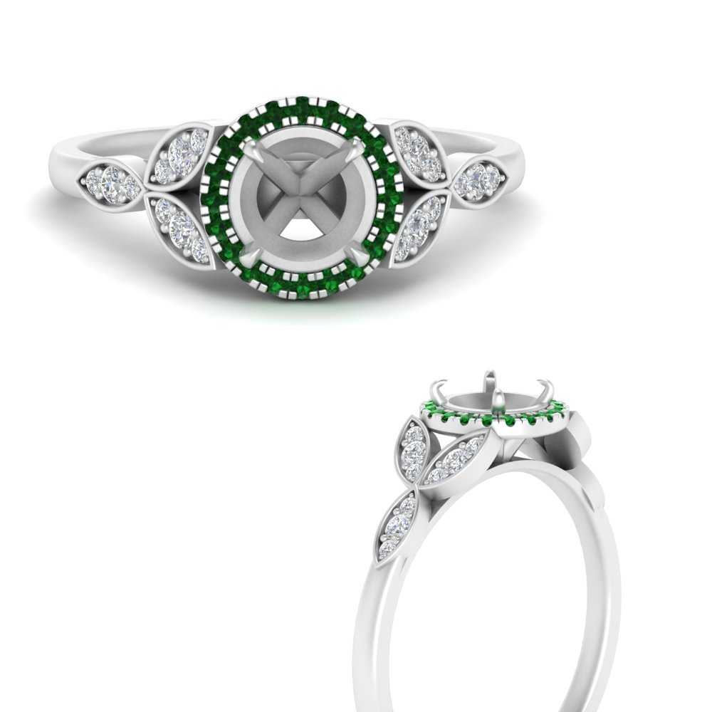 leaves-semi-mount-halo-diamond-engagement-ring-with-emerald-in-white-gold-FD9827SMRGEMGRANGLE3-NL-WG.jpg?v=1770891423