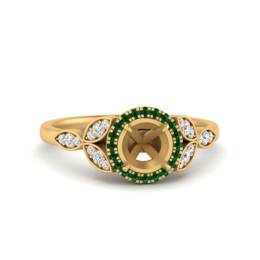 leaves-semi-mount-halo-diamond-engagement-ring-with-emerald-in-yellow-gold-FD9827SMRGEMGR-NL-YG.jpg?v=1770891423