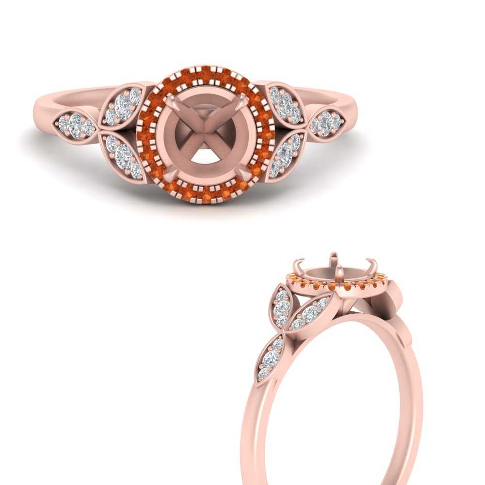 leaves-semi-mount-halo-diamond-engagement-ring-with-orange-sapphire-in-rose-gold-FD9827SMRGSAORANGLE3-NL-RG.jpg?v=1770891422