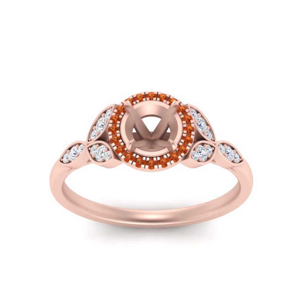 leaves-semi-mount-halo-diamond-engagement-ring-with-orange-sapphire-in-rose-gold-FD9827SMRGSAORANGLE5-NL-RG.jpg?v=1770891424