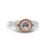 Load image into Gallery viewer, leaves-semi-mount-halo-diamond-engagement-ring-with-orange-sapphire-in-white-gold-FD9827SMRGSAOR-NL-WG.jpg?v=1770891423
