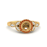 Load image into Gallery viewer, leaves-semi-mount-halo-diamond-engagement-ring-with-orange-sapphire-in-yellow-gold-FD9827SMRGSAOR-NL-YG.jpg?v=1770891423