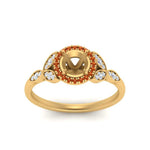 Load image into Gallery viewer, leaves-semi-mount-halo-diamond-engagement-ring-with-orange-sapphire-in-yellow-gold-FD9827SMRGSAORANGLE5-NL-YG.jpg?v=1770891423