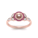 Load image into Gallery viewer, leaves-semi-mount-halo-diamond-engagement-ring-with-pink-sapphire-in-rose-gold-FD9827SMRGSADRPIANGLE5-NL-RG.jpg?v=1770891423