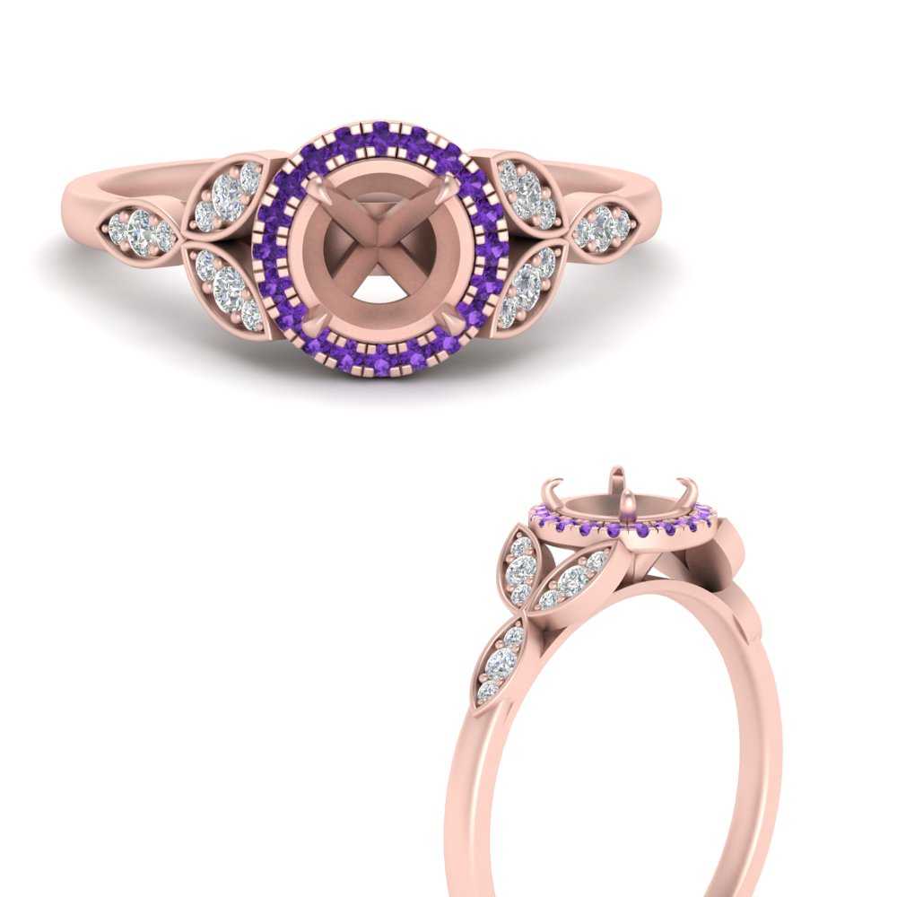leaves-semi-mount-halo-diamond-engagement-ring-with-purple-topaz-in-rose-gold-FD9827SMRGVITOANGLE3-NL-RG.jpg?v=1770891423