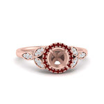 Load image into Gallery viewer, leaves-semi-mount-halo-diamond-engagement-ring-with-ruby-in-rose-gold-FD9827SMRGRUDR-NL-RG.jpg?v=1770891424
