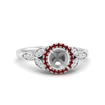 Load image into Gallery viewer, leaves-semi-mount-halo-diamond-engagement-ring-with-ruby-in-white-gold-FD9827SMRGRUDR-NL-WG.jpg?v=1770891423