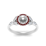 Load image into Gallery viewer, leaves-semi-mount-halo-diamond-engagement-ring-with-ruby-in-white-gold-FD9827SMRGRUDRANGLE5-NL-WG.jpg?v=1770891423